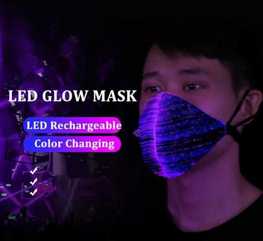 LED Light-Up Glow Mask -With 7 Color Glow Mode! – Connecticut Biotech