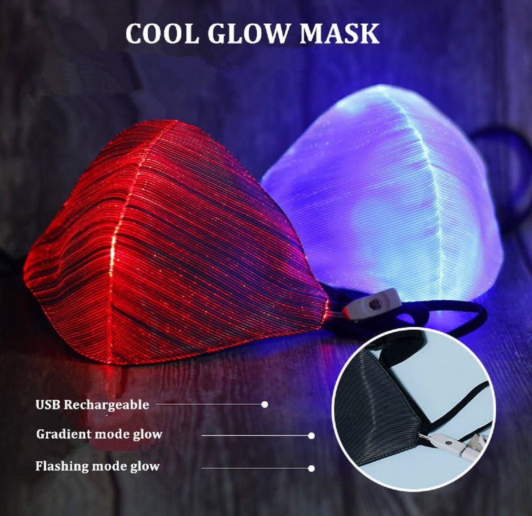 LED Light-Up Glow Mask -With 7 Color Glow Mode! – Connecticut Biotech